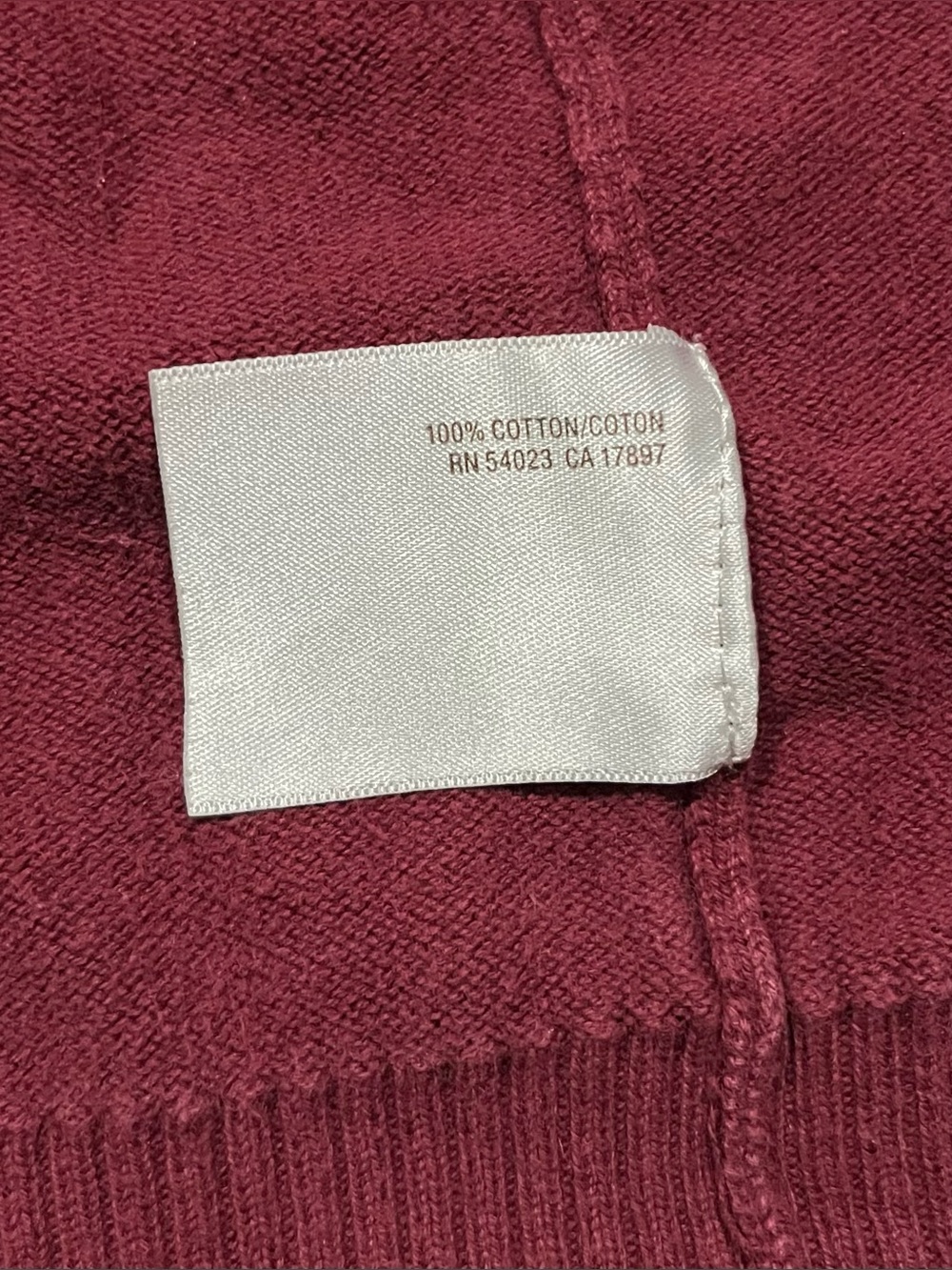 Burgundy Men's Half-Zip Sweater - 100% Cotton - XXL - Picture 11 of 12